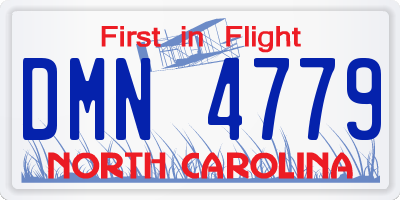 NC license plate DMN4779