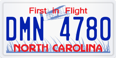 NC license plate DMN4780