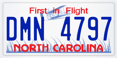 NC license plate DMN4797