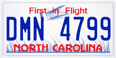 NC license plate DMN4799