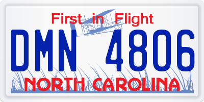 NC license plate DMN4806