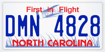 NC license plate DMN4828