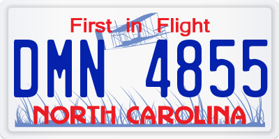 NC license plate DMN4855
