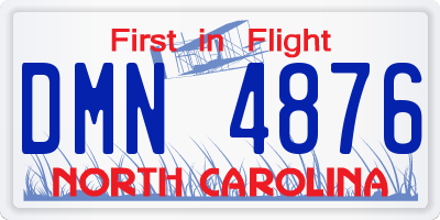 NC license plate DMN4876