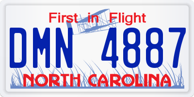 NC license plate DMN4887