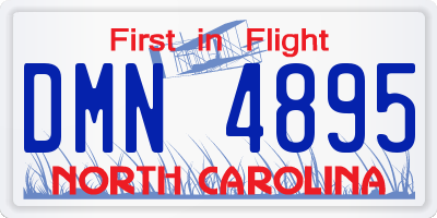 NC license plate DMN4895