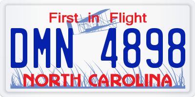 NC license plate DMN4898