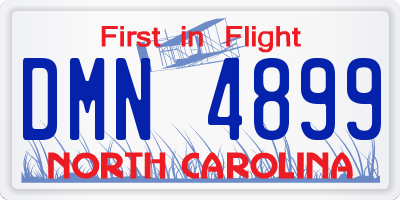 NC license plate DMN4899