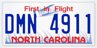 NC license plate DMN4911