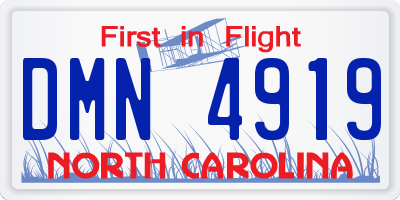 NC license plate DMN4919