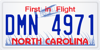 NC license plate DMN4971