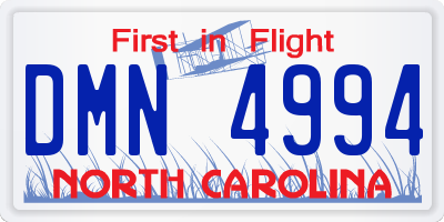 NC license plate DMN4994
