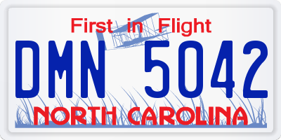 NC license plate DMN5042