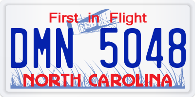 NC license plate DMN5048