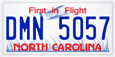 NC license plate DMN5057