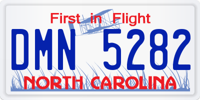 NC license plate DMN5282