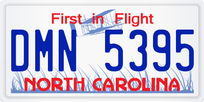 NC license plate DMN5395