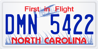 NC license plate DMN5422