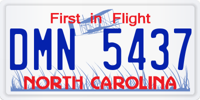 NC license plate DMN5437
