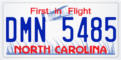 NC license plate DMN5485
