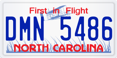 NC license plate DMN5486