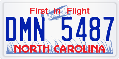 NC license plate DMN5487