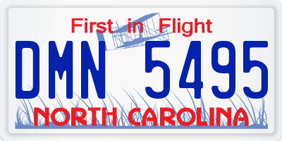 NC license plate DMN5495