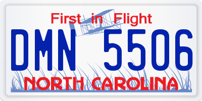 NC license plate DMN5506