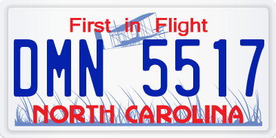 NC license plate DMN5517