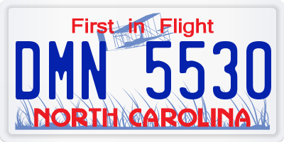 NC license plate DMN5530