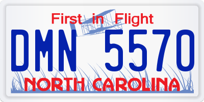 NC license plate DMN5570