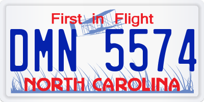 NC license plate DMN5574