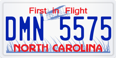 NC license plate DMN5575