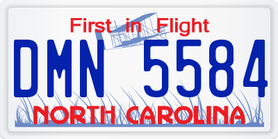 NC license plate DMN5584