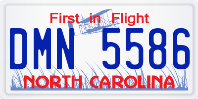 NC license plate DMN5586
