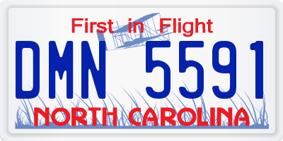 NC license plate DMN5591