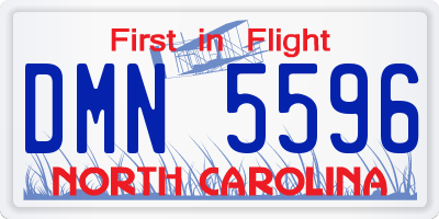 NC license plate DMN5596
