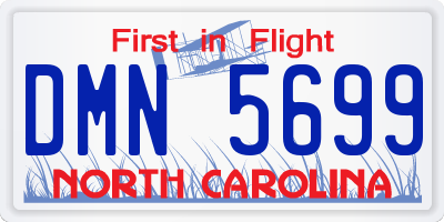 NC license plate DMN5699