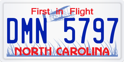 NC license plate DMN5797