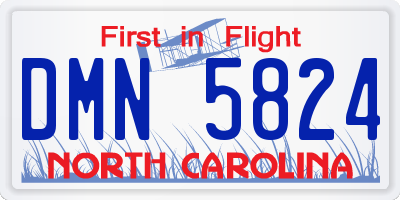 NC license plate DMN5824
