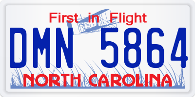 NC license plate DMN5864