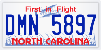 NC license plate DMN5897