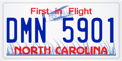 NC license plate DMN5901