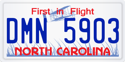 NC license plate DMN5903