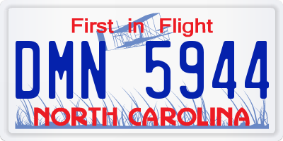 NC license plate DMN5944