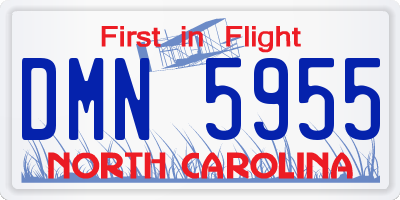 NC license plate DMN5955