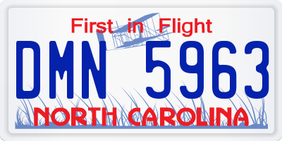 NC license plate DMN5963
