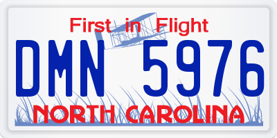 NC license plate DMN5976
