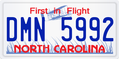 NC license plate DMN5992