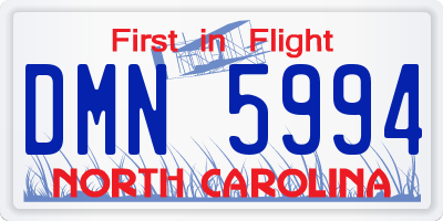NC license plate DMN5994
